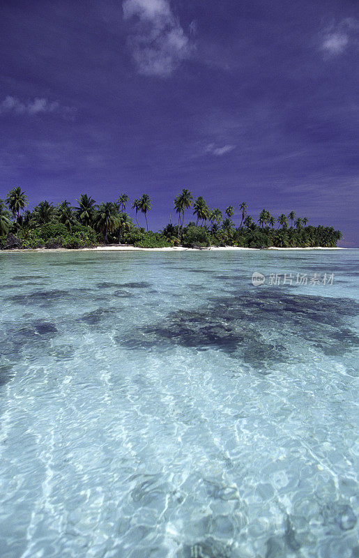 马尔代夫，苏瓦代瓦环礁，热带岛屿。