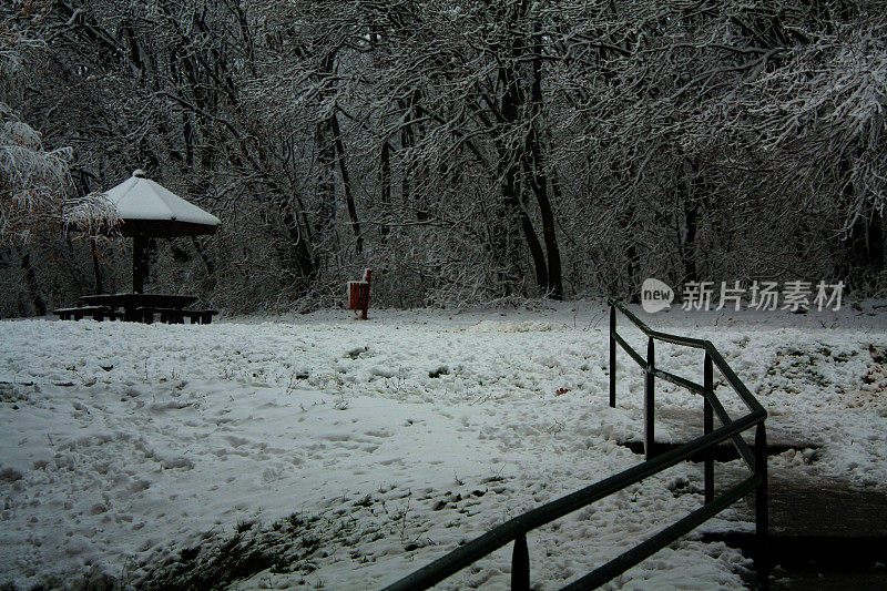 贝尔格莱德冬天的雪景