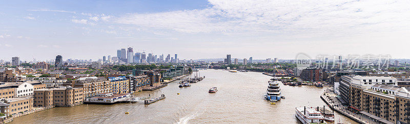 伦敦的城市景观与泰晤士河