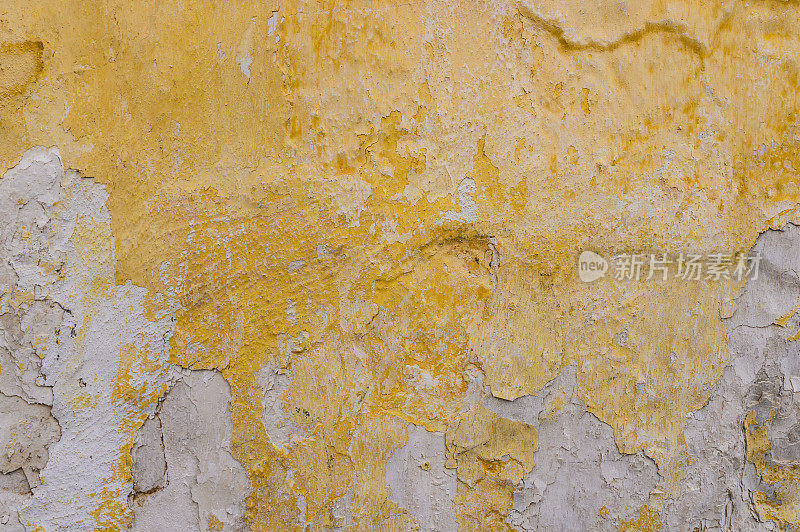 抽象的黄色和米色墙壁背景与复制空间