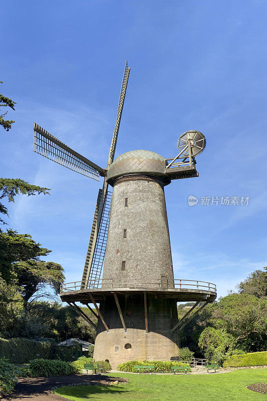荷兰风车，金门公园，旧金山，加利福尼亚