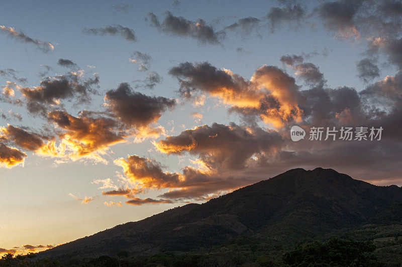 中美洲日落火山