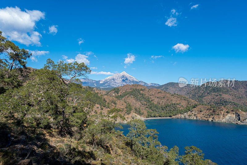 地中海，雪山，自然景观