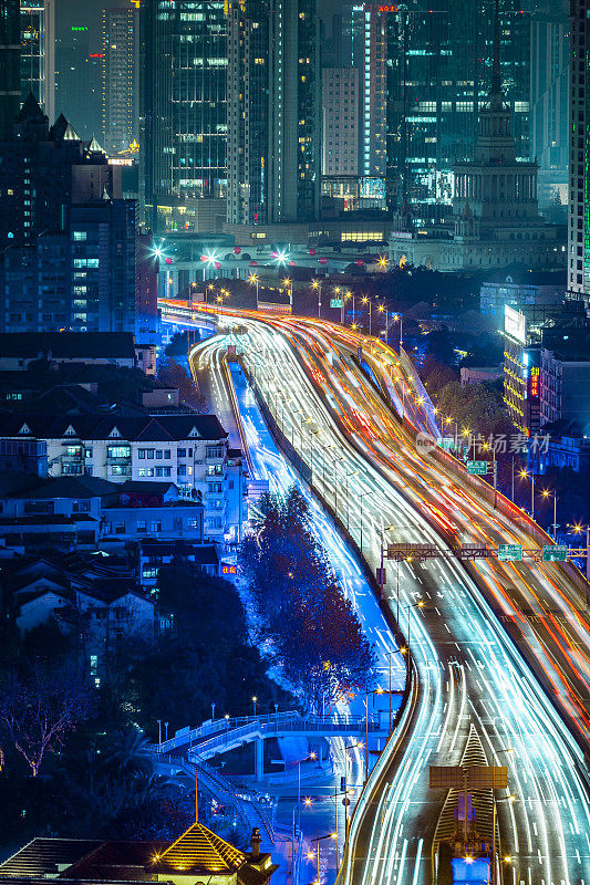 上海高速公路鸟瞰图