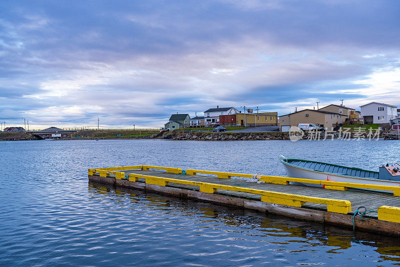 加拿大，Twillingate，港口和渔船的早晨