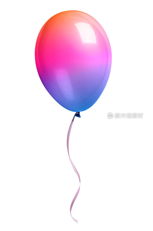 彩色气球在白色背景