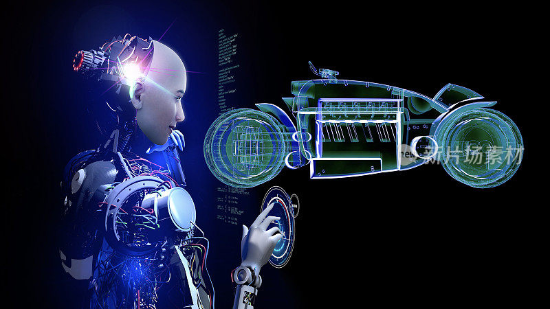 电动摩托车的人工智能机器人设计