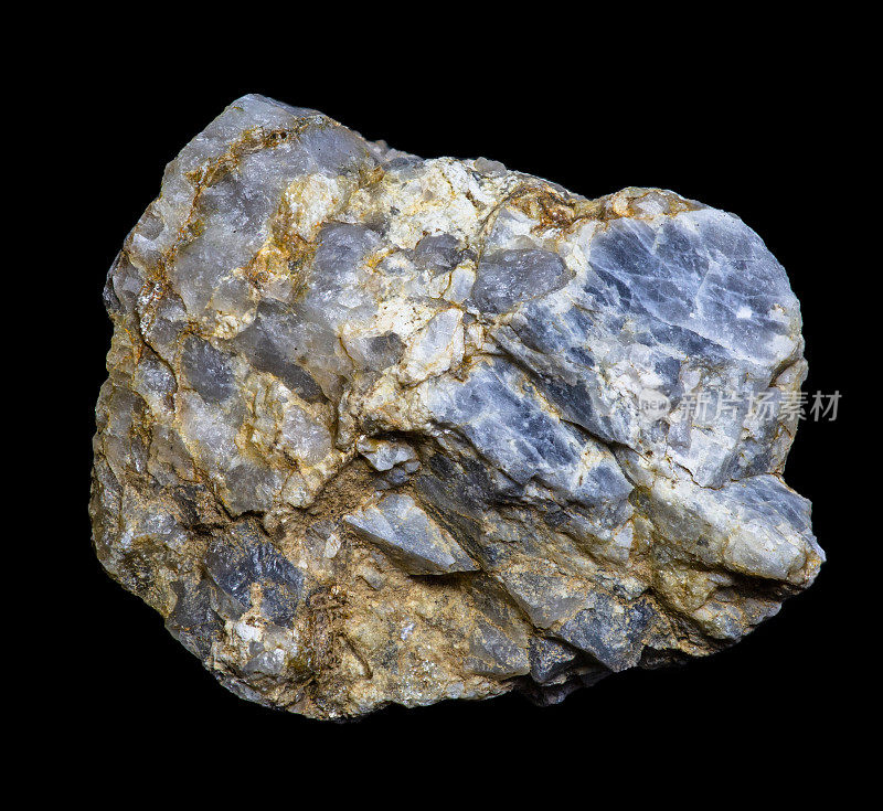 伟晶岩靠近许多晶体。