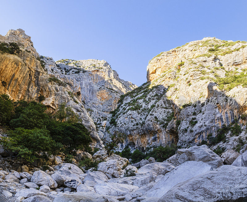 Gorropu峡谷，位于意大利撒丁岛中东部的Supramonte地区