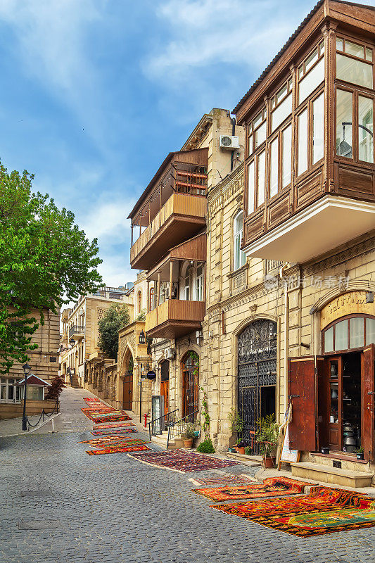 阿塞拜疆巴库老城的街道