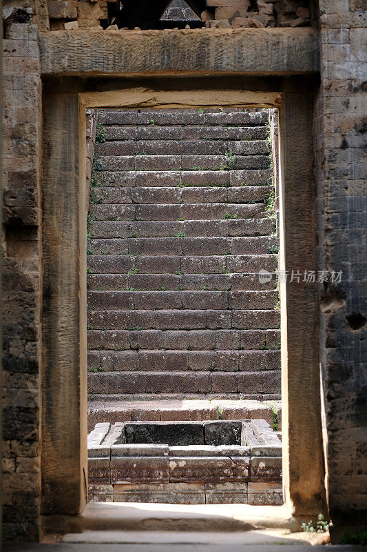 柬埔寨吴哥普瑞寺的楼梯