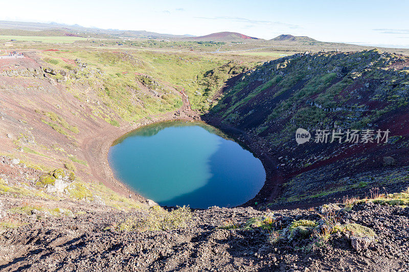 冰岛克里德火山口湖