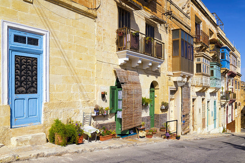 马耳他-地中海旅游目的地，街道上的老城Isla