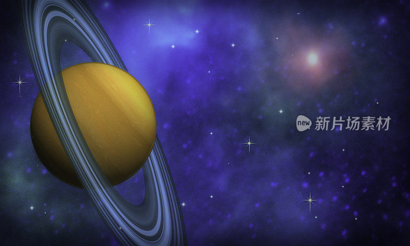 土星空间场景-星云和恒星-复制空间