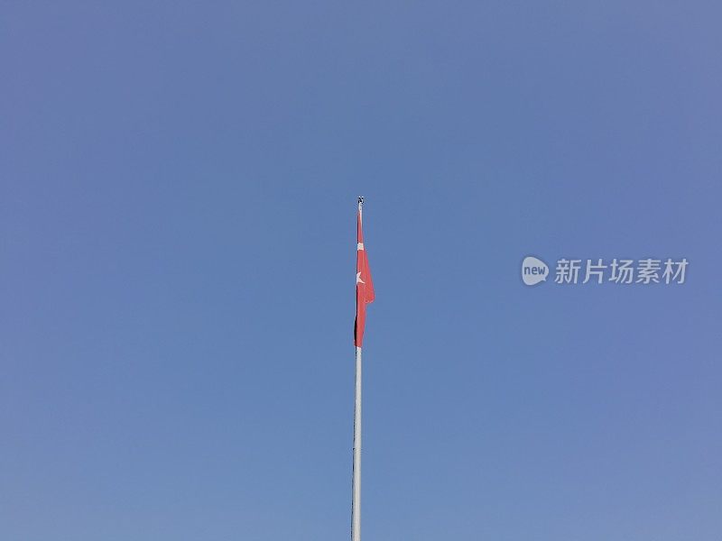 旗杆上的土耳其国旗