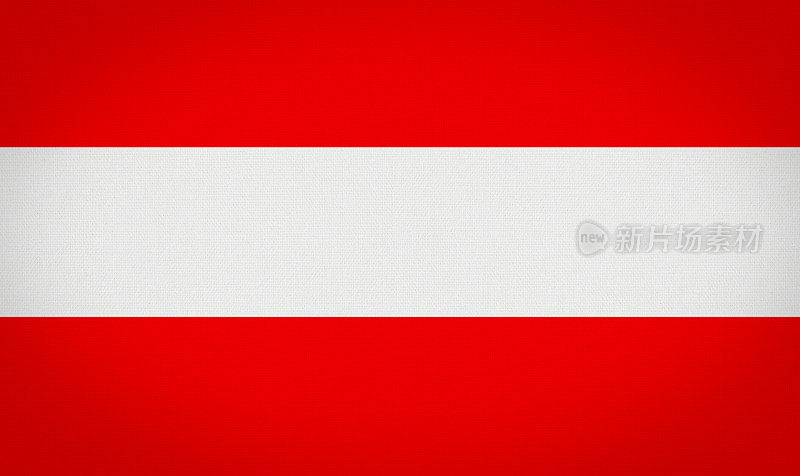 奥地利国旗背景。织物纹理国旗。