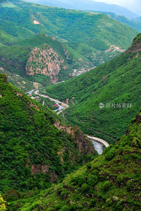 亚美尼亚的Debed峡谷。Lori地区。