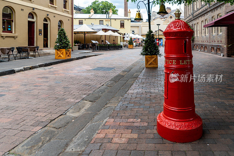 澳大利亚悉尼岩石广场的旧公共邮箱