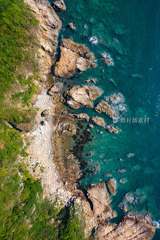 香港世界地质公园的海滩景色，塔门或草岛