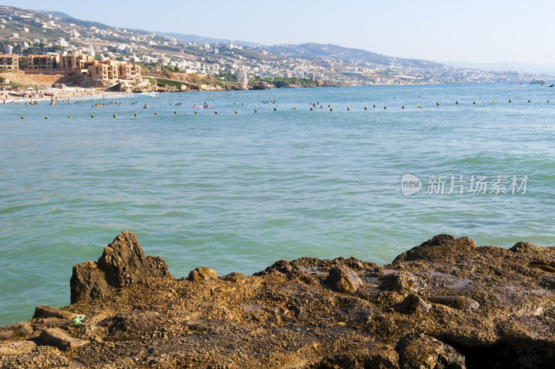 黎巴嫩比布鲁斯(Jbeil)海岸和海滩