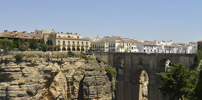 西班牙安达卢西亚古城朗达的风景照片。