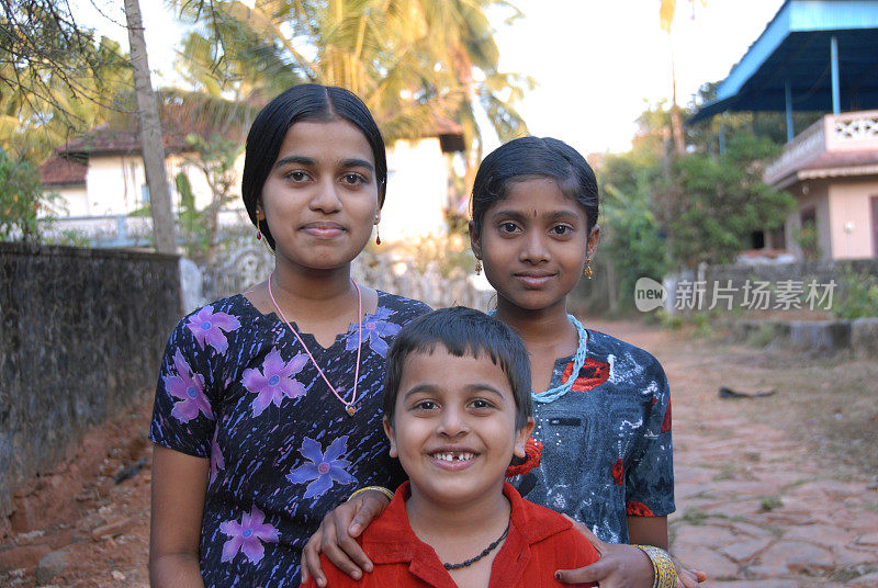 印度村庄的孩子们