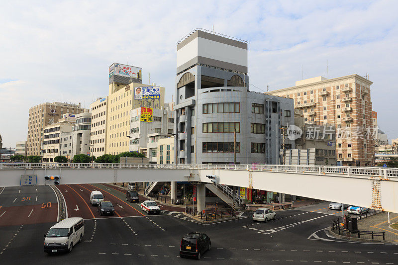 日本冲绳那霸城景