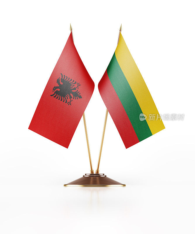 阿尔巴尼亚和立陶宛的微型国旗