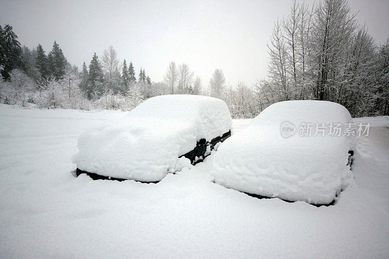 我觉得雪下有车