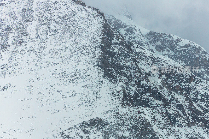 瑞士阿尔卑斯山的暴风雪