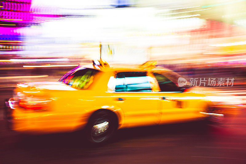 时代广场的黄色出租车