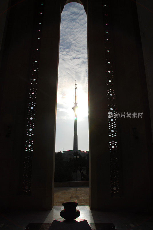 阿塞拜疆，巴库:烈士纪念碑和电视塔