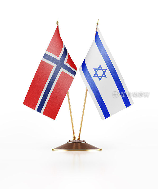 挪威和以色列的微型国旗