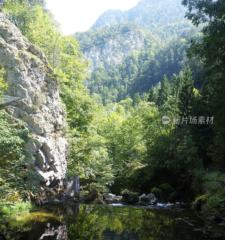 阿雷泽峡谷和瑞士汝拉河