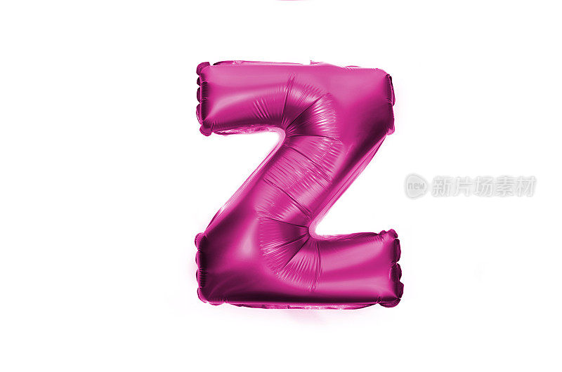 用粉色氦气球写的字母Z