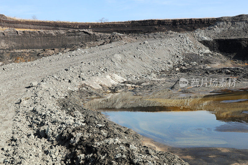 露天露天煤矿用水在泥浆中反射