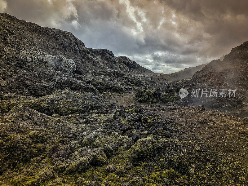 冰岛克拉夫拉火山口