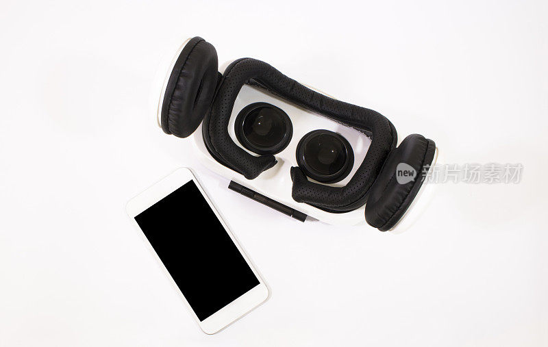 VR眼镜或带有手机的虚拟现实头盔
