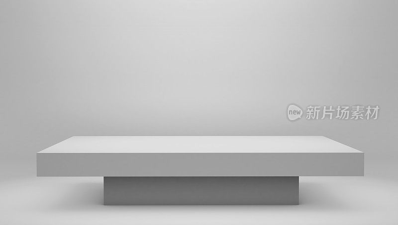 现代白色讲台台座平台，空间背景