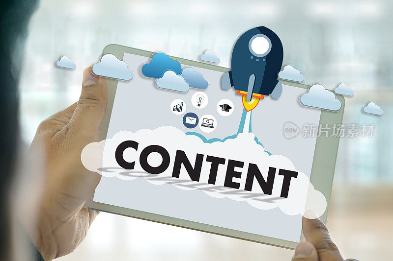 内容营销数据博客媒体出版物信息视觉内容概念