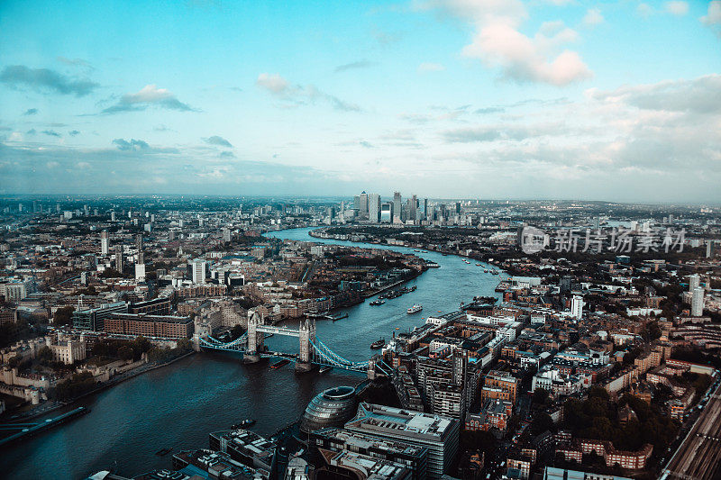 宏伟的伦敦全景，英国