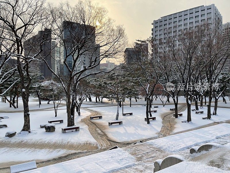 在雪天的德寿宫