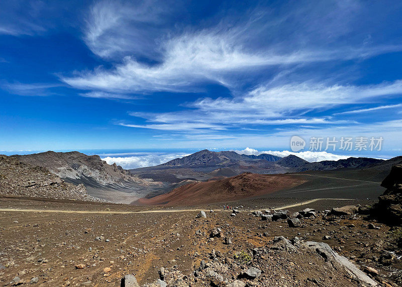 夏威夷毛伊岛的哈雷阿卡拉火山口