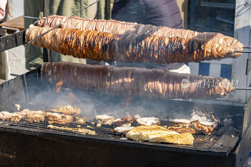 土耳其街头食物烤Kokorec