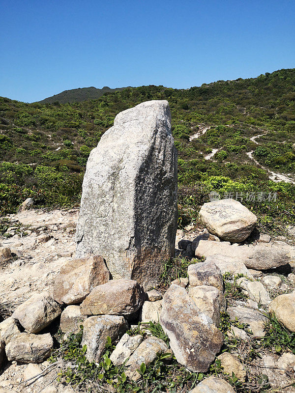 岩石在香港联合国教科文组织世界地质公园，西贡东郊野公园