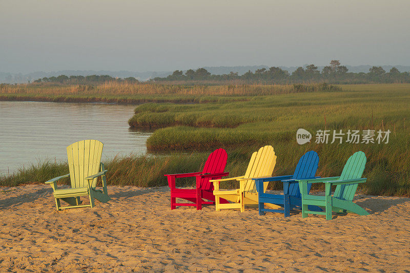 夏日的早晨，在印第安河湾