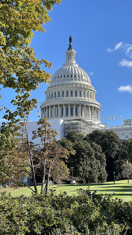 秋天的华盛顿特区国会山