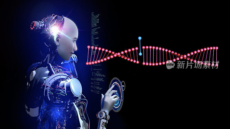人工智能机器人检测DNA模型