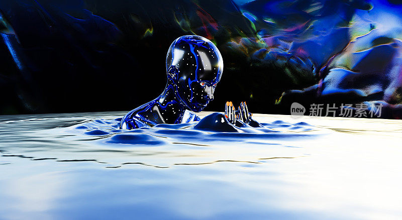 机器人女神哀叹水污染
