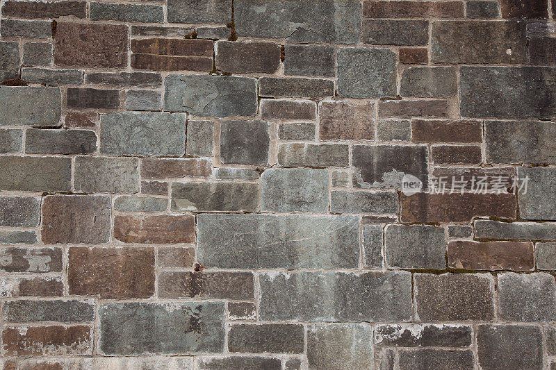 魁北克城灰色砖墙背景